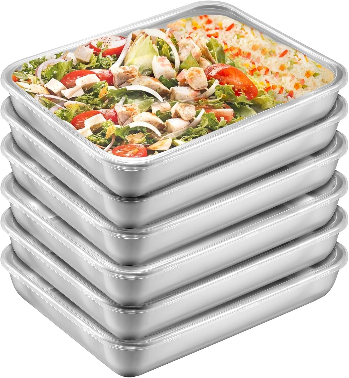 Fridge Storage Box 2000ml 316 Stainless Steel Food Storage Container with Airtight Lids,Leakproof Kitchen Organizer,Freezer Safe