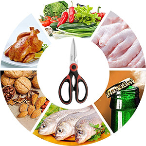 Kitchen Scissor for General Use,Heavy Duty Kitchen Raptor Meat Shears, Cooking Scissors,Stainless Steel Multi-Function Scissors for Food,Chicken,Poultry, Fish,Pizza,Herbs