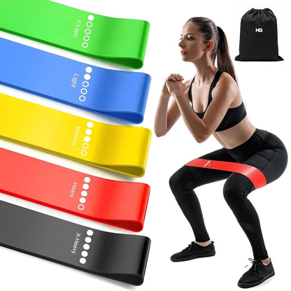 Natural Latex Resistance Mini Hip Loop Exercise Band, Gym Booty Belt, Latex, Thera Band Fitness Skin Friendly Arms-Legs Workouts, Tear Resistant-Anti-Slip, Fitness-Toning