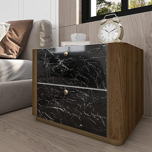Black Marble Sticker Wallpaper Waterproof Oil Resistant for Kitchen
