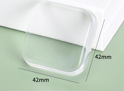 6-PC Square Door Bumper Stopper Wall Protector Self Adhesive Handle Knob Shield Bumper Guard,Prevents,Damage,Cabinet,Handle,Bed
