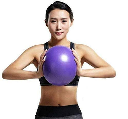 Mini Exercise Ball 9 Inch–Small Soft Pilates Ball for Yoga,Core-Ab Workouts–Anti-Burst Non-Slip Fitness Ball with Inflatable Straw for Therapy at Home,Gym-Office