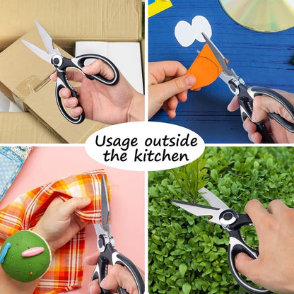 Stainless Steel Multi-Function Scissors, General Use ,Heavy Duty Kitchen for Food,Chicken,Poultry, Fish,Pizza,Herbs