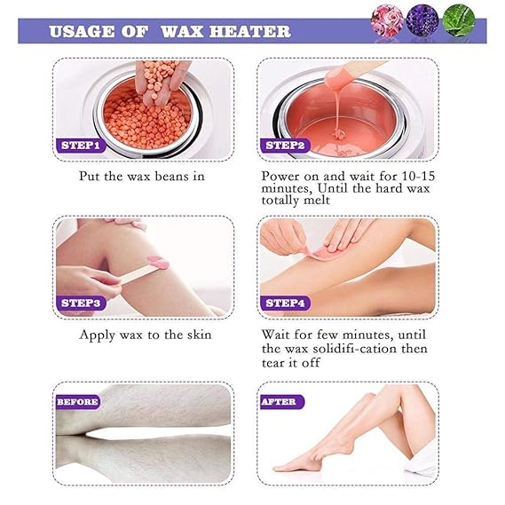 Wax Beads -100g for Hair Removal, Hard Wax Beans For Painless Hair Removal, Canadian Bikini Facial Eyebrow Waxing