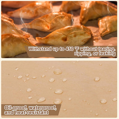 1-KG= 500 Pcs Heavy Duty Unbleached Parchment Paper, Parchment Paper Sheets for Baking Cookies, Cooking, Air Fryer, Grilling Rack, Oven12X12 Inch