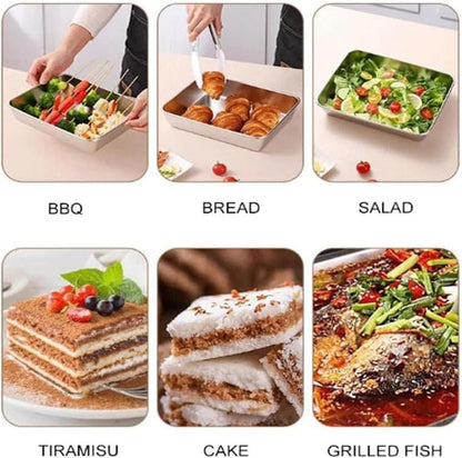 Fridge Storage Box 2000ml 316 Stainless Steel Food Storage Container with Airtight Lids,Leakproof Kitchen Organizer,Freezer Safe
