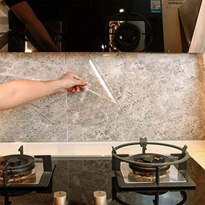 Transparent Sticker Wallpaper Waterproof Oil Resistant for Kitchen