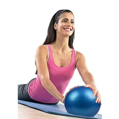 Mini Exercise Ball 9 Inch–Small Soft Pilates Ball for Yoga,Core-Ab Workouts–Anti-Burst Non-Slip Fitness Ball with Inflatable Straw for Therapy at Home,Gym-Office