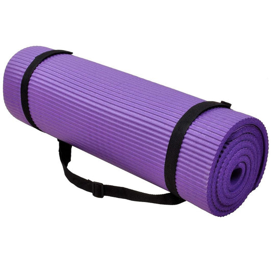 All-Purpose 1/2-Inch Extra Thick High Density Anti-Tear Exercise Yoga Mat with Carrying Strap Yoga mat for Men-Women,Home Exercise Mat