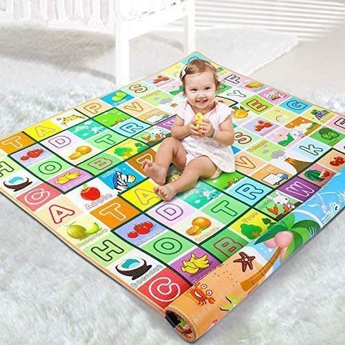 Double Sided Water Proof Baby Play Mat Kids Large Size, Baby Carpet, Crawling Baby, Size 6 Feet X 4 Feet