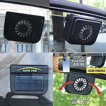 Solar Power Car Auto Air Vent Cool Fan Cooler Ventilation System Radiator Exhaust Heat Automobile Fan with Rubber