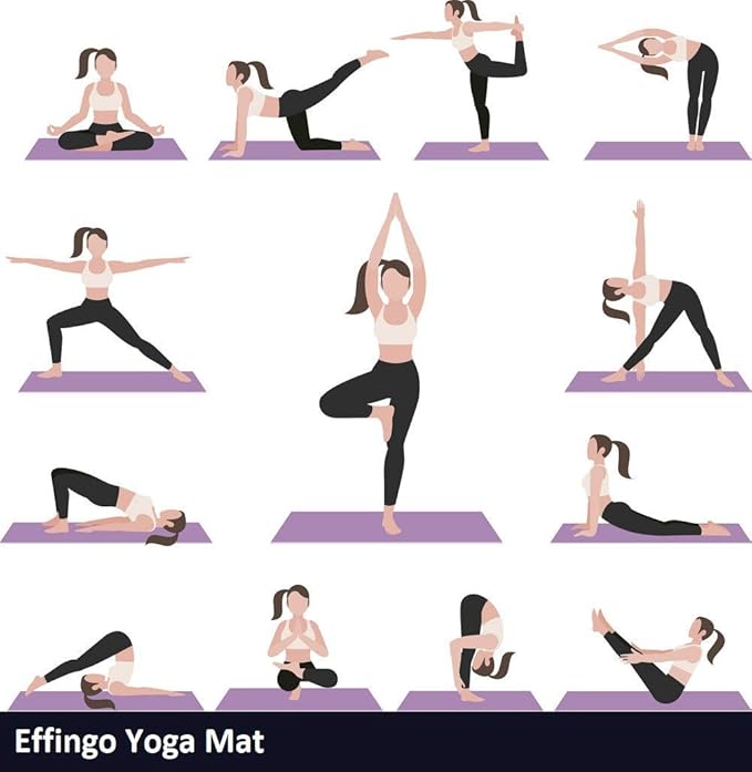 All-Purpose 1/2-Inch Extra Thick High Density Anti-Tear Exercise Yoga Mat with Carrying Strap Yoga mat for Men-Women,Home Exercise Mat