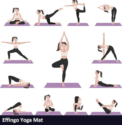 All-Purpose 1/2-Inch Extra Thick High Density Anti-Tear Exercise Yoga Mat with Carrying Strap Yoga mat for Men-Women,Home Exercise Mat