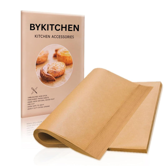 1-KG= 500 Pcs Heavy Duty Unbleached Parchment Paper, Parchment Paper Sheets for Baking Cookies, Cooking, Air Fryer, Grilling Rack, Oven12X12 Inch