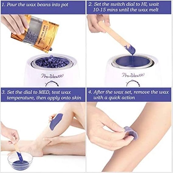 Pro Wax100 Warmer Hot Wax Heater Hair Removal, Portable Silicone Wax Warmer, Waxing Kit  Pot Liner Wax Heater for Eyebrow,Legs,Face