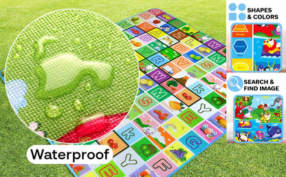 Double Sided Water Proof Baby Play Mat Kids Large Size, Baby Carpet, Crawling Baby, Size 6 Feet X 4 Feet