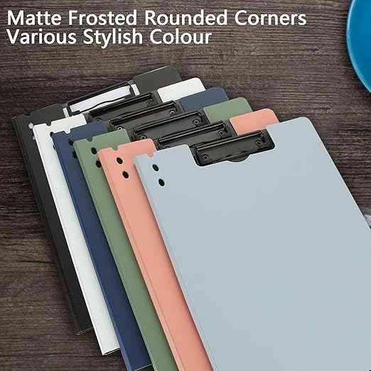 Top Clip File Cover Folder Clipboard, Clip File Folder, 360 Degree Flip Writing Pad, PP File Clipboard for A4 and Letter Size Business, Office, School Papers