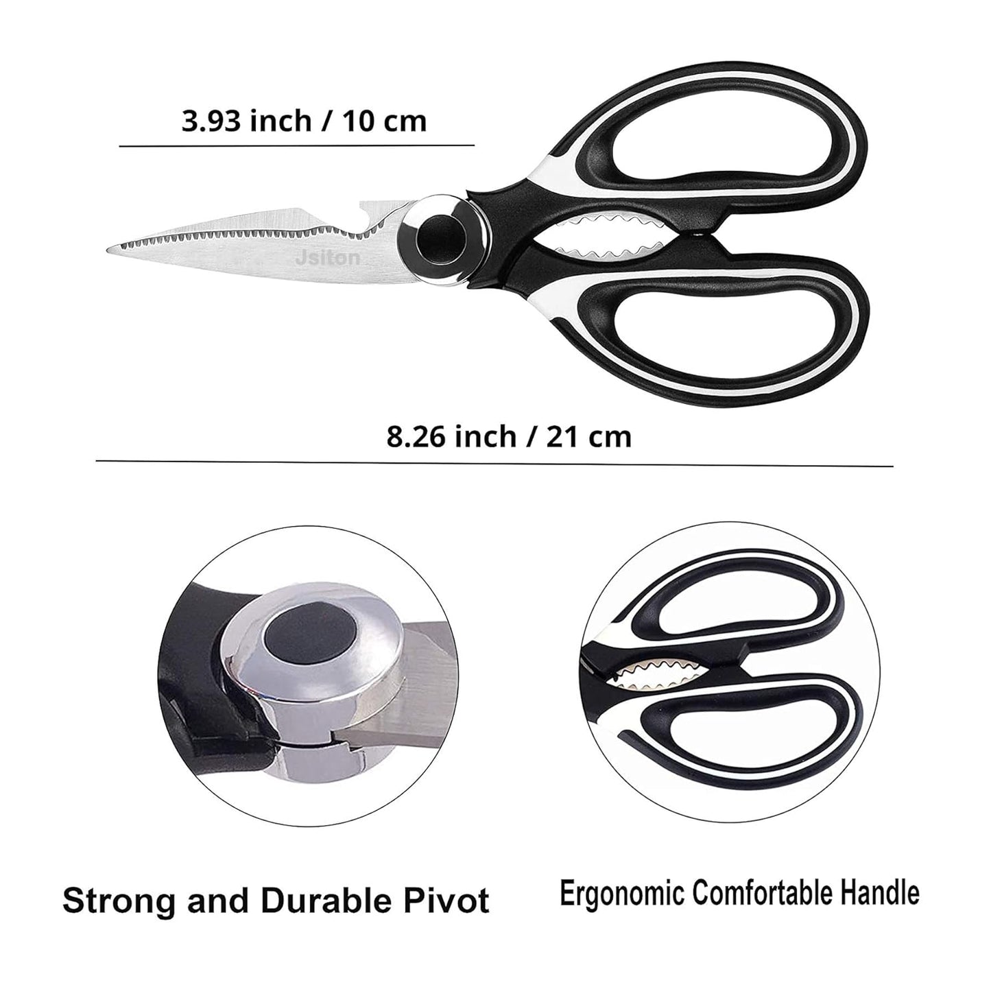 Kitchen Scissor for General Use,Heavy Duty Kitchen Raptor Meat Shears, Cooking Scissors,Stainless Steel Multi-Function Scissors for Food,Chicken,Poultry, Fish,Pizza,Herbs
