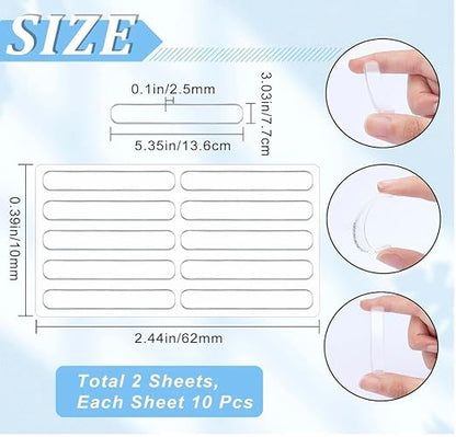 10 PC Door Bumper Strip Self Adhesive Transparent Wall Protector Door Handle, Rubber Cushion Pad Home,Kitchen,Furniture,Cabinets,Anti-Collision Safety Sticker