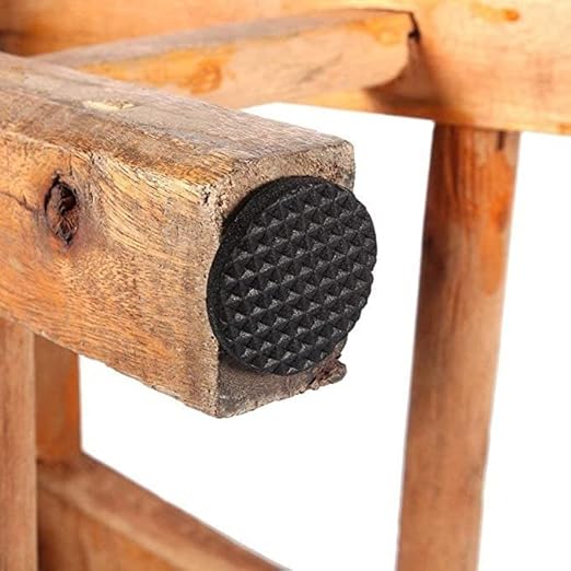 15 Round Pieces, Black, Non-Slip Furniture Pads, Chair Leg Floor Protectors, Self-Adhesive Grippers, Hardwood Floors