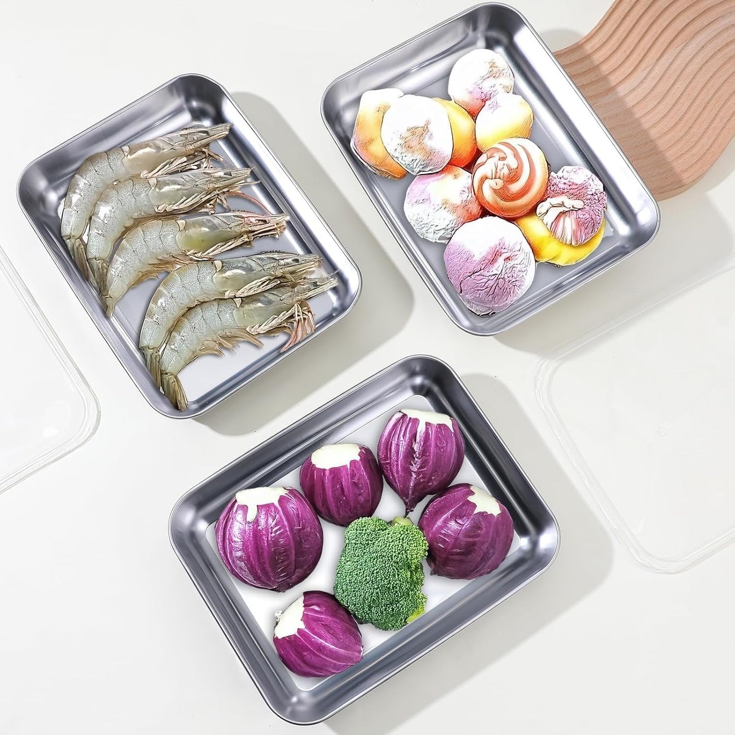 Fridge Storage Box 2000ml 316 Stainless Steel Food Storage Container with Airtight Lids,Leakproof Kitchen Organizer,Freezer Safe