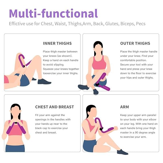 Multifunction Thigh Exercise Workout Reducer Clip,Thigh Master for Inner Thighs, Thigh Workout Equipment for Home Gym Yoga Sport Weight Loss