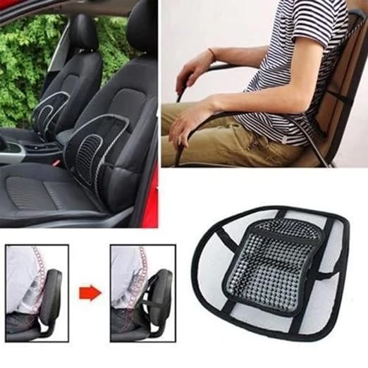 Lumbar Support, Car Mesh Back Support with Massage Beads Ergonomic Designed for Comfort and Lower Back Pain Relief - Lumbar Back Support Cushion for Car Seat, Office Chair,Wheelchair