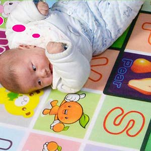 Double Sided Water Proof Baby Play Mat Kids Large Size, Baby Carpet, Crawling Baby, Size 6 Feet X 4 Feet