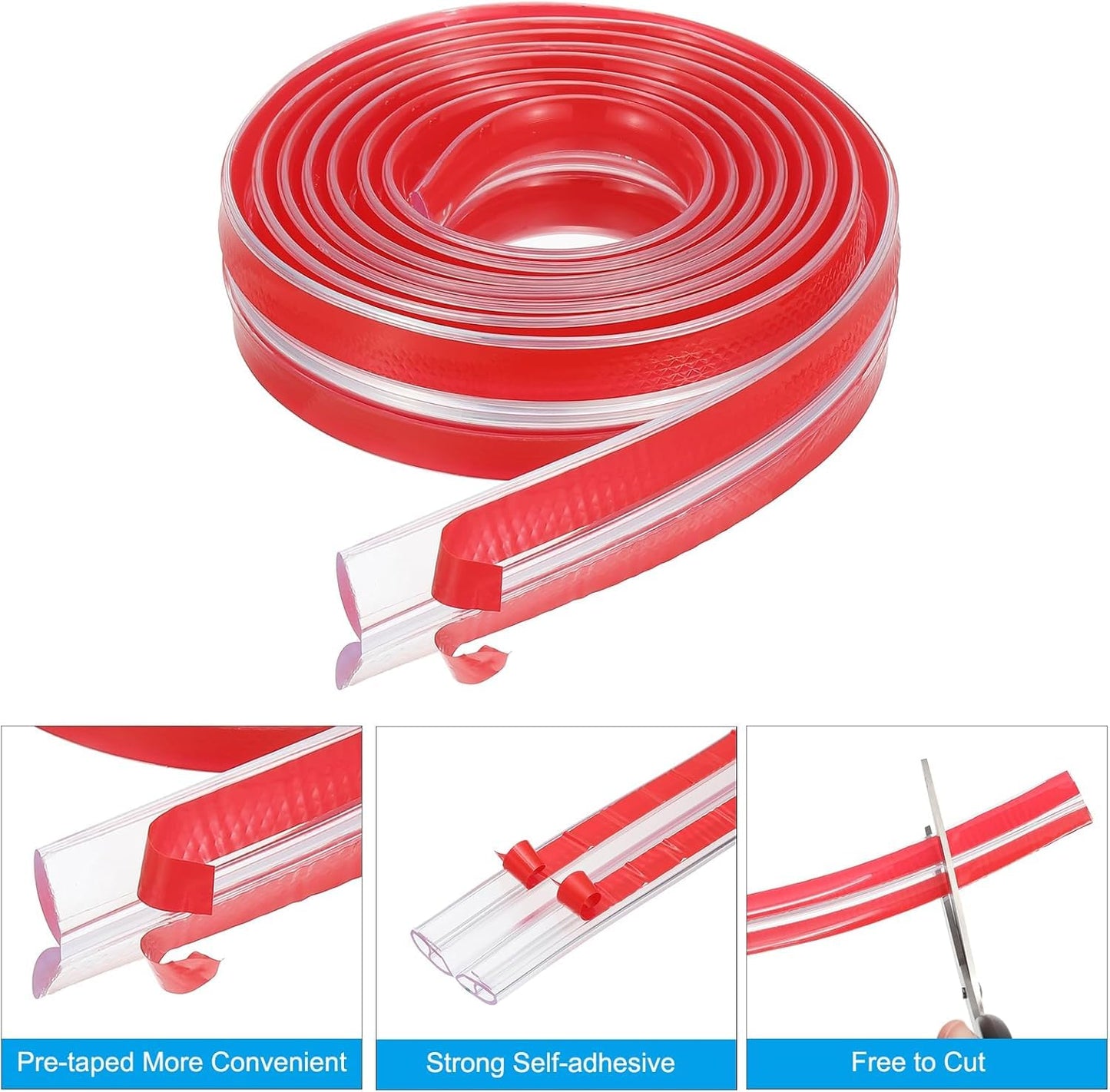 Silicone Edge Protector Strip 3-Meter | Baby Proof Corner Safety for Sharp Edges | Adhesive Bumper Guard for Table, Furniture & Wall | Ideal for Home, Nursery & Office Use