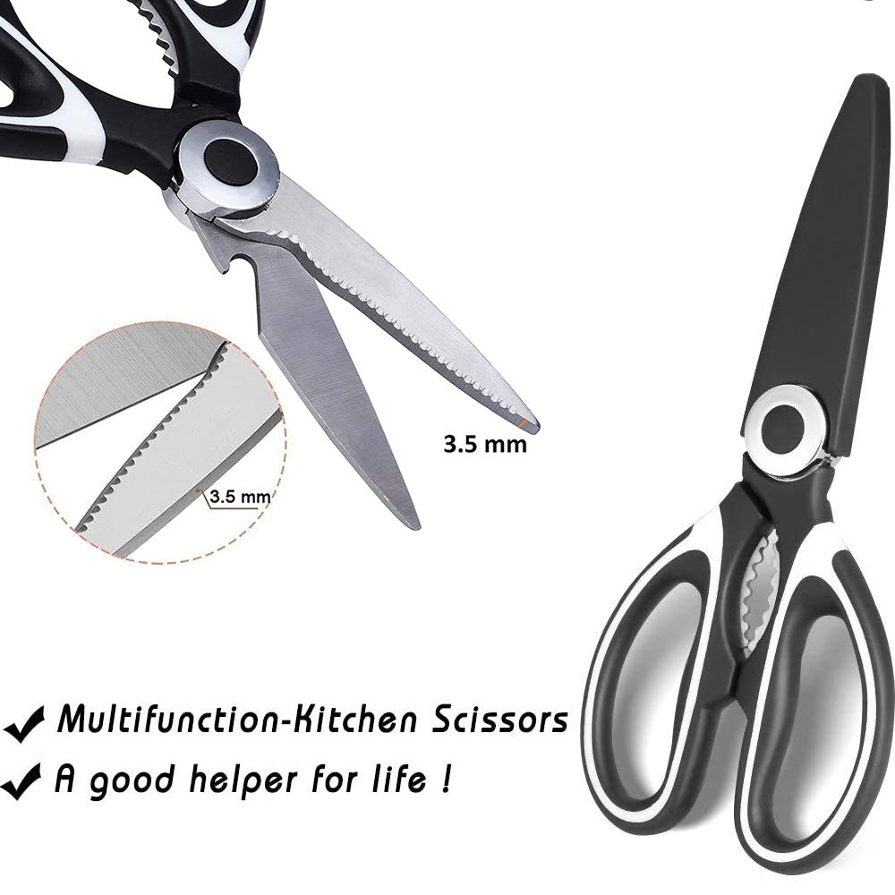 Kitchen Scissor for General Use,Heavy Duty Kitchen Raptor Meat Shears, Cooking Scissors,Stainless Steel Multi-Function Scissors for Food,Chicken,Poultry, Fish,Pizza,Herbs