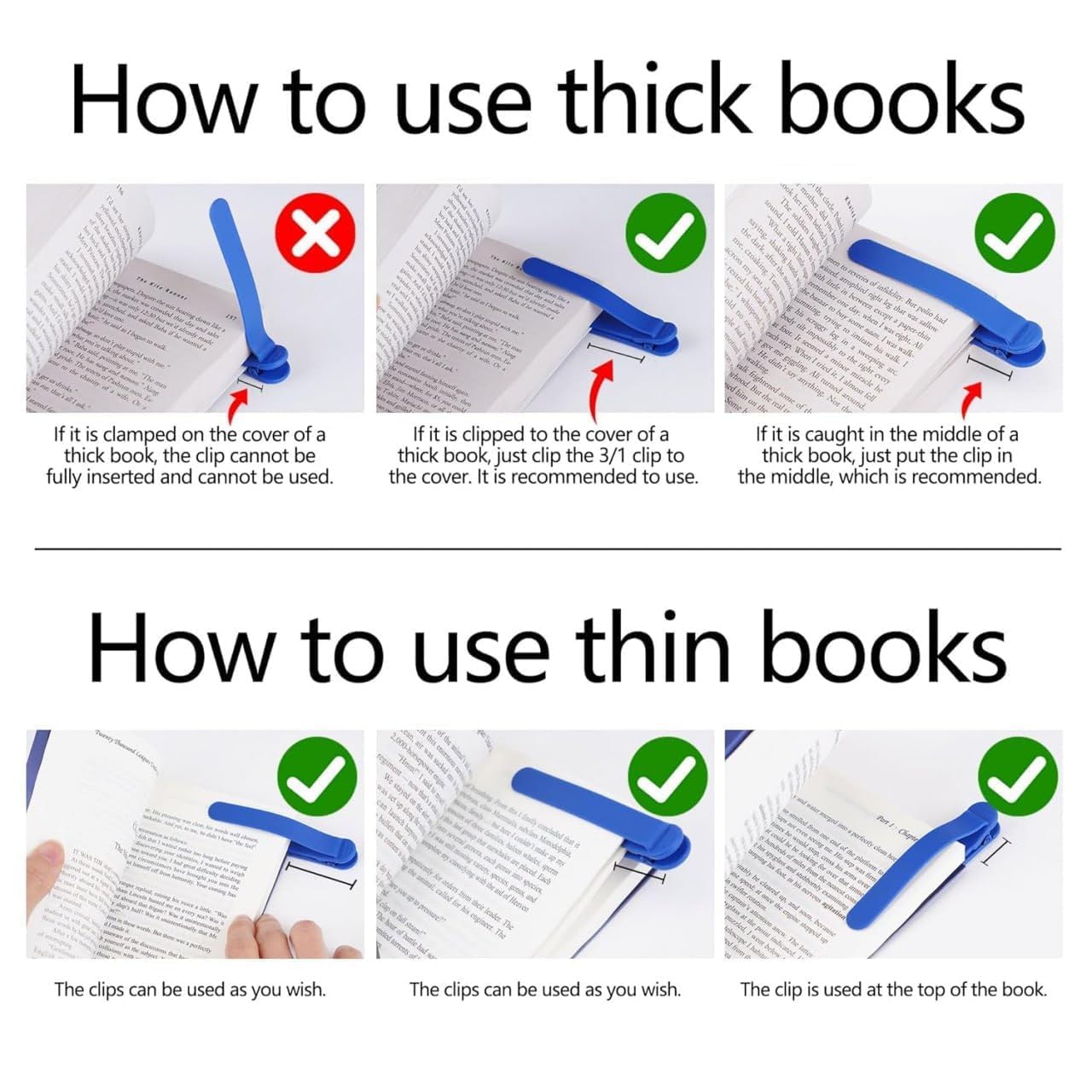 Silicone Automatic Bookmark, Flexible Page Keeper Clip, Self-Holding Page Holder for Readers, Kids, Women and Men