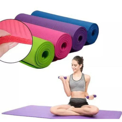 All-Purpose 1/2-Inch Extra Thick High Density Anti-Tear Exercise Yoga Mat with Carrying Strap Yoga mat for Men-Women,Home Exercise Mat