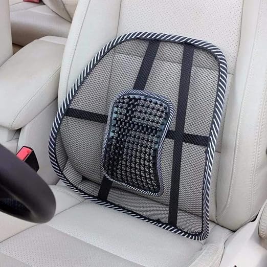Lumbar Support, Car Mesh Back Support with Massage Beads Ergonomic Designed for Comfort and Lower Back Pain Relief - Lumbar Back Support Cushion for Car Seat, Office Chair,Wheelchair