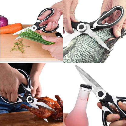 Kitchen Scissor for General Use,Heavy Duty Kitchen Raptor Meat Shears, Cooking Scissors,Stainless Steel Multi-Function Scissors for Food,Chicken,Poultry, Fish,Pizza,Herbs