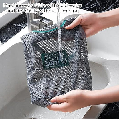 2pcs Reusable Hanging Mesh Produce Bags - Portable, Breathable Net Bags for Fruit, Vegetable, Garlic, Onion, Potatoes - Home, RV, Camper Storage