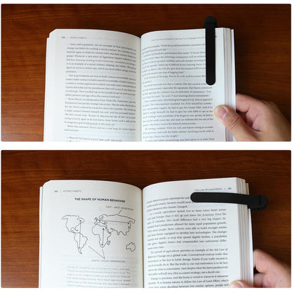 Silicone Automatic Bookmark, Flexible Page Keeper Clip, Self-Holding Page Holder for Readers, Kids, Women and Men