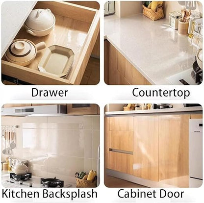 Transparent Sticker Wallpaper Waterproof Oil Resistant for Kitchen