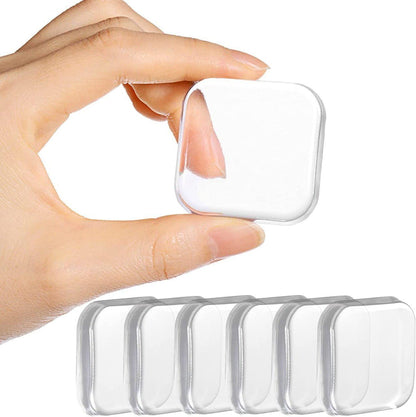 6-PC Square Door Bumper Stopper Wall Protector Self Adhesive Handle Knob Shield Bumper Guard,Prevents,Damage,Cabinet,Handle,Bed