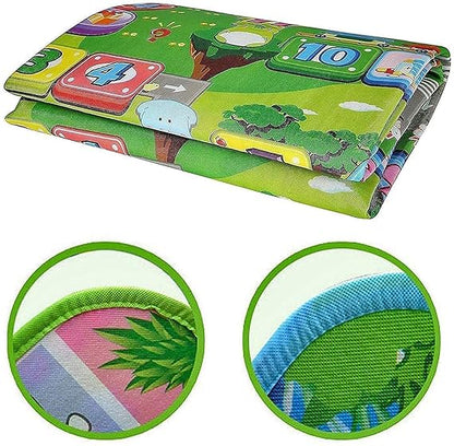 Double Sided Water Proof Baby Play Mat Kids Large Size, Baby Carpet, Crawling Baby, Size 6 Feet X 4 Feet