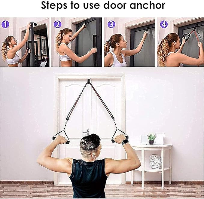 Resistance Tube Exercise Kit Set of 11 with Handles,Ankle Strap and Bag,Set of 5 Resistance Tubes for Exercise,Stretching and Workout Toning for Men,Women