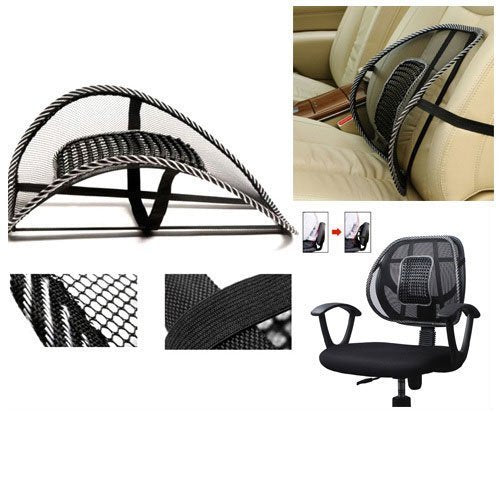 Lumbar Support, Car Mesh Back Support with Massage Beads Ergonomic Designed for Comfort and Lower Back Pain Relief - Lumbar Back Support Cushion for Car Seat, Office Chair,Wheelchair