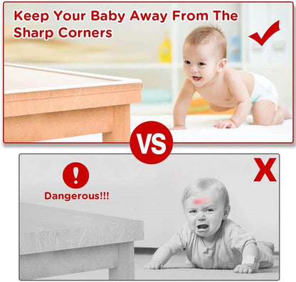 Silicone Edge Protector Strip 3-Meter | Baby Proof Corner Safety for Sharp Edges | Adhesive Bumper Guard for Table, Furniture & Wall | Ideal for Home, Nursery & Office Use