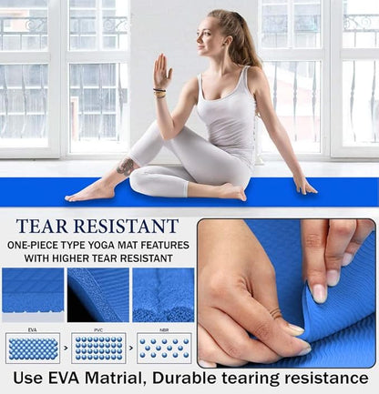 All-Purpose 1/2-Inch Extra Thick High Density Anti-Tear Exercise Yoga Mat with Carrying Strap Yoga mat for Men-Women,Home Exercise Mat