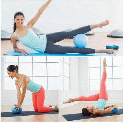 Mini Exercise Ball 9 Inch–Small Soft Pilates Ball for Yoga,Core-Ab Workouts–Anti-Burst Non-Slip Fitness Ball with Inflatable Straw for Therapy at Home,Gym-Office