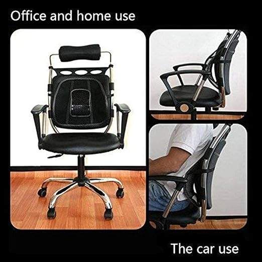 Lumbar Support, Car Mesh Back Support with Massage Beads Ergonomic Designed for Comfort and Lower Back Pain Relief - Lumbar Back Support Cushion for Car Seat, Office Chair,Wheelchair