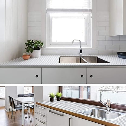 Silver Diamond Cube Sticker Wallpaper Waterproof Oil Resistant for Kitchen