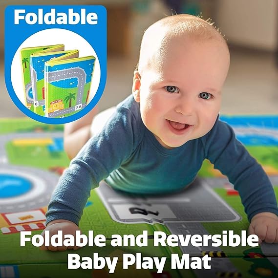 Double Sided Water Proof Baby Play Mat Kids Large Size, Baby Carpet, Crawling Baby, Size 6 Feet X 4 Feet