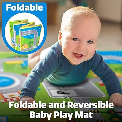 Double Sided Water Proof Baby Play Mat Kids Large Size, Baby Carpet, Crawling Baby, Size 6 Feet X 4 Feet