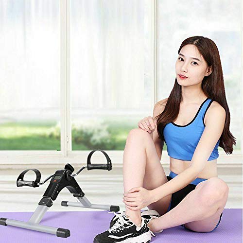 Mini Cycle Pedal Exerciser with Adjustable Resistance and Digital Display - for Light Leg and Arm Exercise and Physiotherapy at Home
