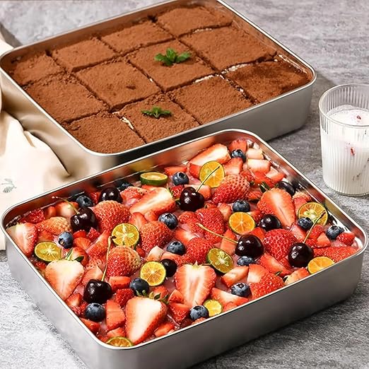 Fridge Storage Box 2000ml 316 Stainless Steel Food Storage Container with Airtight Lids,Leakproof Kitchen Organizer,Freezer Safe
